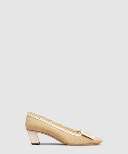 [ROGER VIVIER-로저비비에]캔버스 소재의 벨 비비에 펌프스 0064