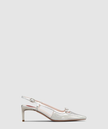 [ROGER VIVIER-로저비비에]비브 카나드 가죽 슬링백 펌프스 7223