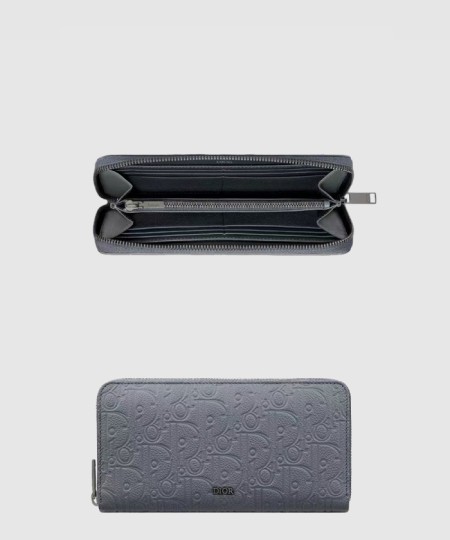 [DIOR-디올]가죽 지퍼 장지갑 2ESBC