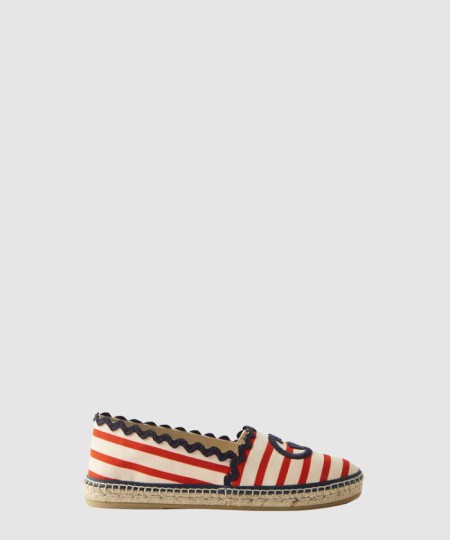 [GUCCI-구찌]스트라이프 코튼 캔버스 에스파드릴 645103