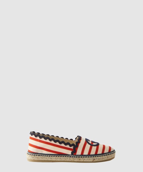 [GUCCI-구찌]스트라이프 코튼 캔버스 에스파드릴 645103