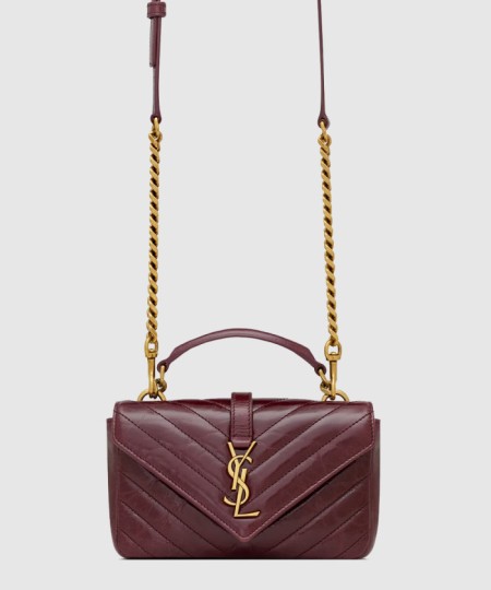 [SAINT LAURENT-생로랑]유광 가죽 소재의 COLLEGE 미니 779430