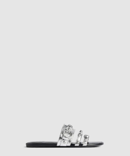 [BALENCIAGA-발렌시아가]시티 플랫 뮬 실버 834692