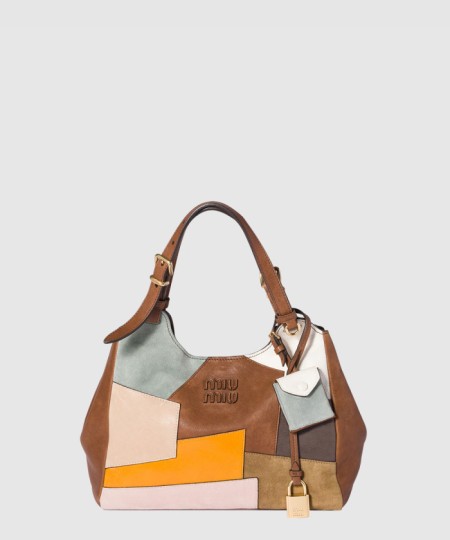 [MIUMIU-미우미우]패치워크 가죽 핸드백 5BA304