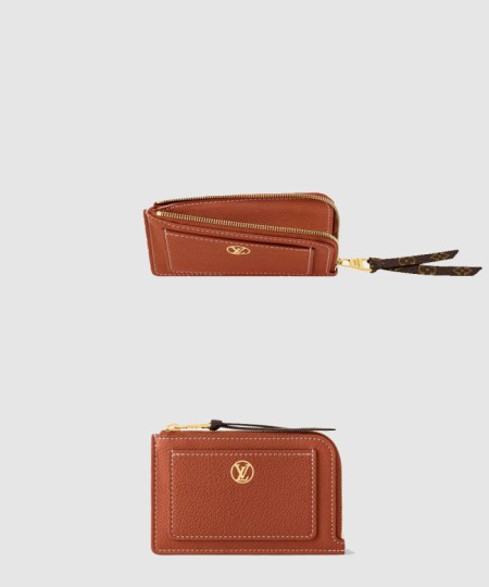 [LOUIS VUITTON-루이비통]지퍼 카드홀더 여성 카드지갑 꼬냑 M14551