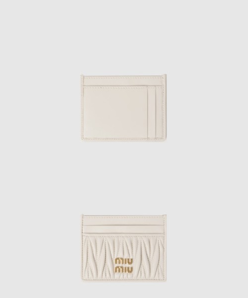[MIUMIU-미우미우]마테라쎄 가죽 카드지갑 5MC076