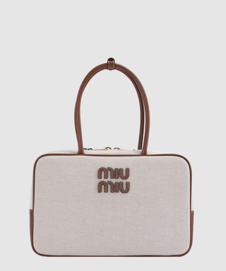 [MIUMIU-미우미우]캔버스 탑핸들백 5BB117