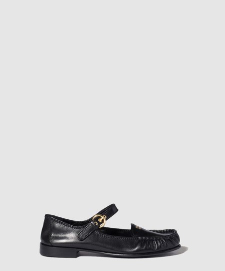 [MIUMIU-미우미우]스트랩 가죽 로퍼 5D563E